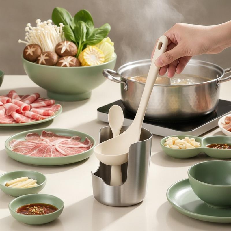 Sous Vide Rack Stainless Steel - 2-in-1 Stainless Steel Spoon Rest Pot