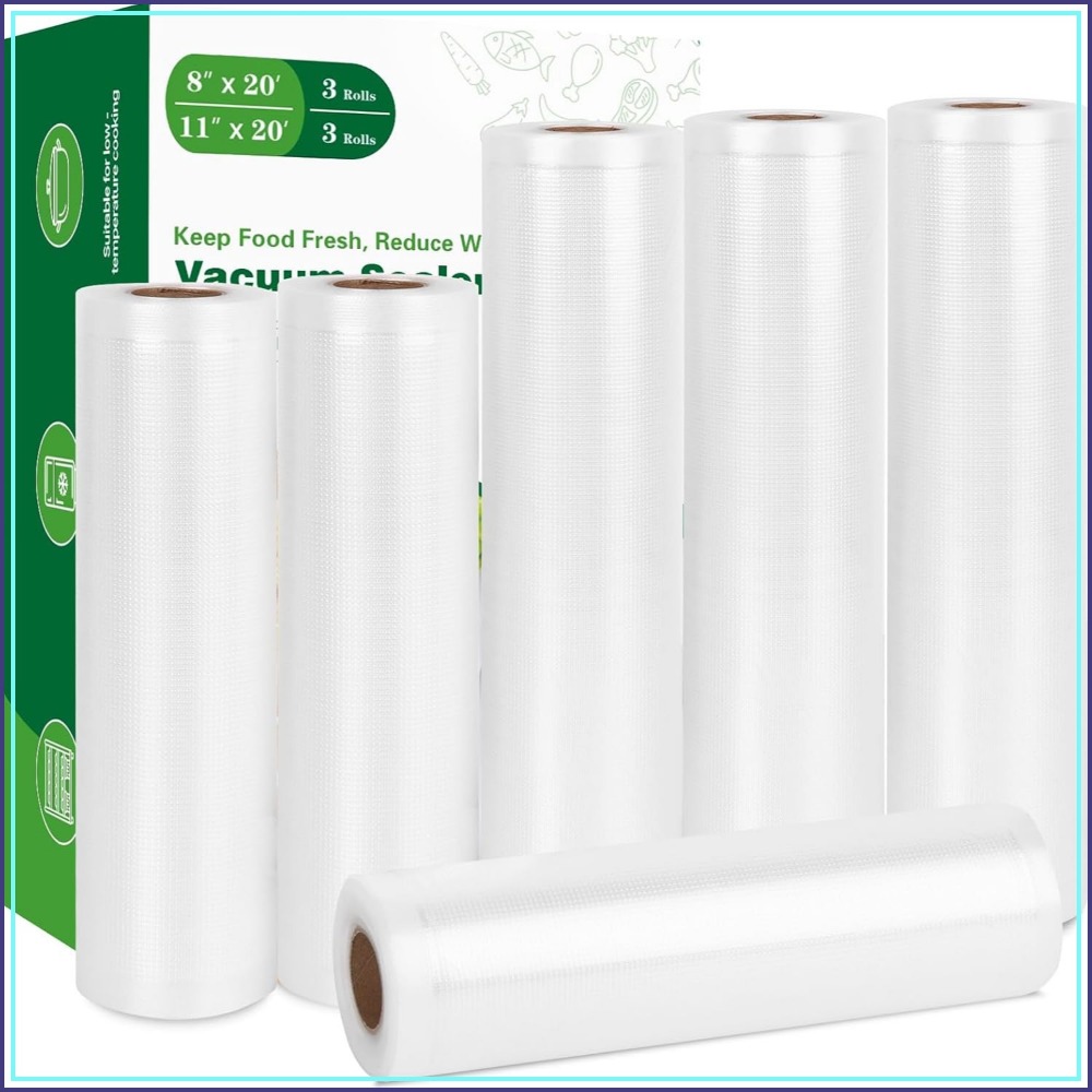 Vacuum Sealer Bags Rolls Bpa Free - Customizable Vacuum Sealer Bags, 6 Pack