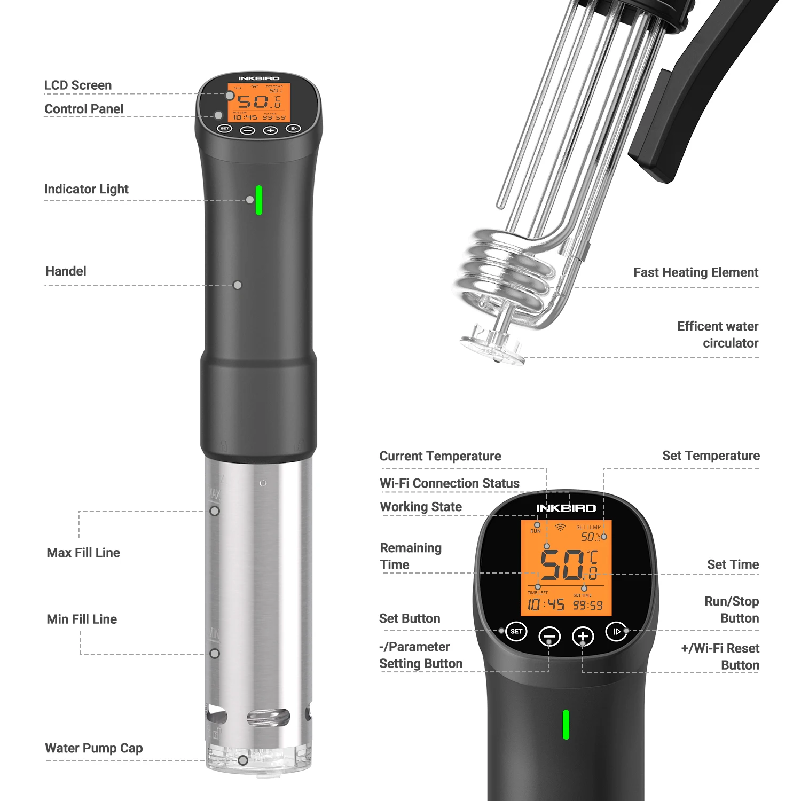 Wi-Fi Precision Cooker Powerfu - Sous Vide Immersion Circulator Wifi review and price