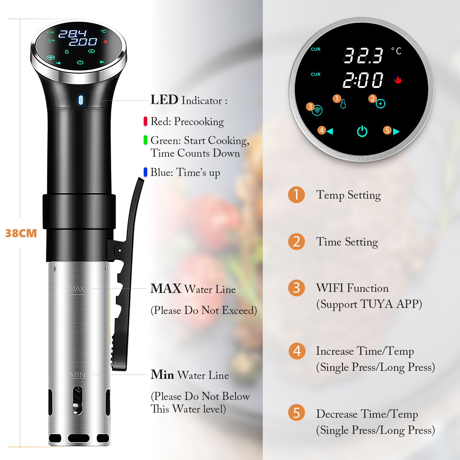 Sous Vide Cooker WiFi Digital  - Sous Vide Precision Cooker 1100W review and price