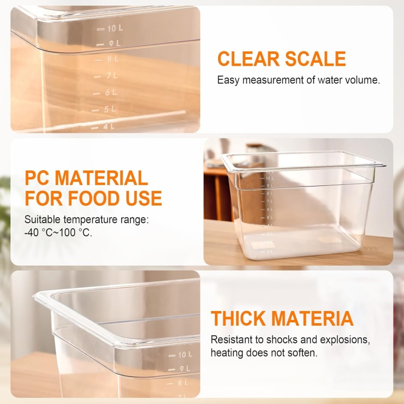 6L/11L/25L Sous Vide Container - Sous Vide Container With Lid 11L review and price